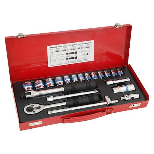 Taparia 3/8'' Square Drive 20 Pieces Hex Socket Set S 3/8 H