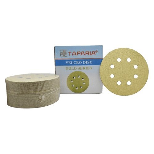 Taparia 5 Inch Sand Paper With Velcro 125mm Gold Series 8 Holes