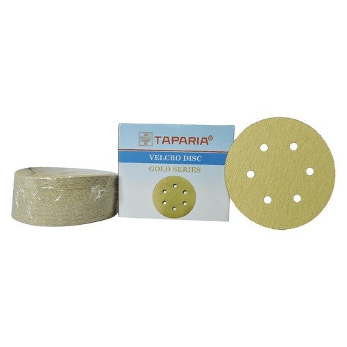 Taparia 6 Inch Sand Paper With Velcro 150mm Gold Series 6 Holes