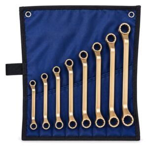 Taparia 8 Pieces Bi-Hexagon Deep Offset Ring Spanner Set Aluminium Bronze