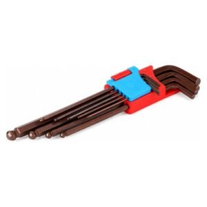 Taparia 9 Pieces Brown Extra Long Ball Point Allen Key Set KBHM-9X