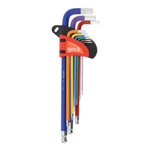 Yato 9 Pieces Extra Long Ball Point Allen Key Set YT-05635