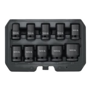 Yato 1/2'' Square Drive 10 Pieces Impact Hex Socket Set YT-10252