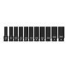 Yato 1/2'' Square Drive 11 Pieces Impact Deep Hex Socket Set YT-1054
