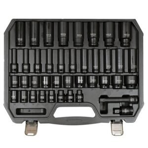 Yato 1/2'' Square Drive 40 Pieces Impact Hex & Deep Hex Socket Set YT-10555