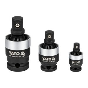 Yato 1/2 & 3/8 & 1/4" Square Drive 3 Pieces Impact Universal Joint Set YT-10642