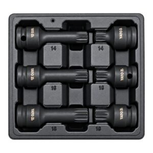 Yato 1/2'' Square Drive 6 Pieces Impact Spline Socket Set YT-10652