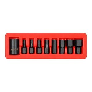 Yato 1/2'' Square Drive 9 Pieces Impact Allen Socket Set YT-10662