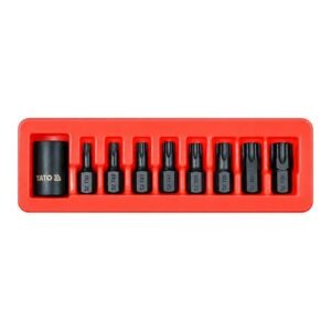 Yato 1/2'' Square Drive 9 Pieces Impact Torx Socket Set YT-10664