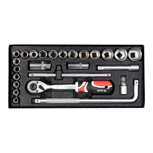 Yato 1/2'' Square Drive 25 Pieces Hex Socket Set YT-12671
