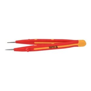 Yato Insulated Tweezers Micro Pointed Transverse Tooth