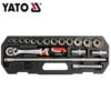 Yato 1/2'' Square Drive 18 Pieces Hex Socket Set YT-3870