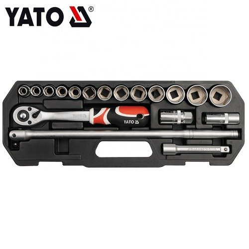 Yato 1/2'' Square Drive 18 Pieces Hex Socket Set YT-3870