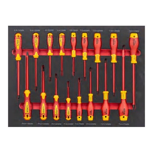 Yato 17 Pieces Insulated Screw Driver Set YT-55265T3