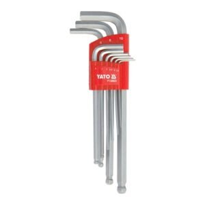 Yato 9 Pieces Long Ball Point Allen Key Set YT-58823