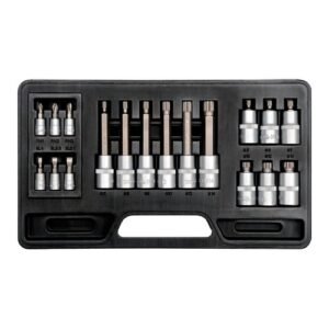 Yato 1/2 & 1/4" Square Drive 18 Pieces Bit Socket Set YT-7750